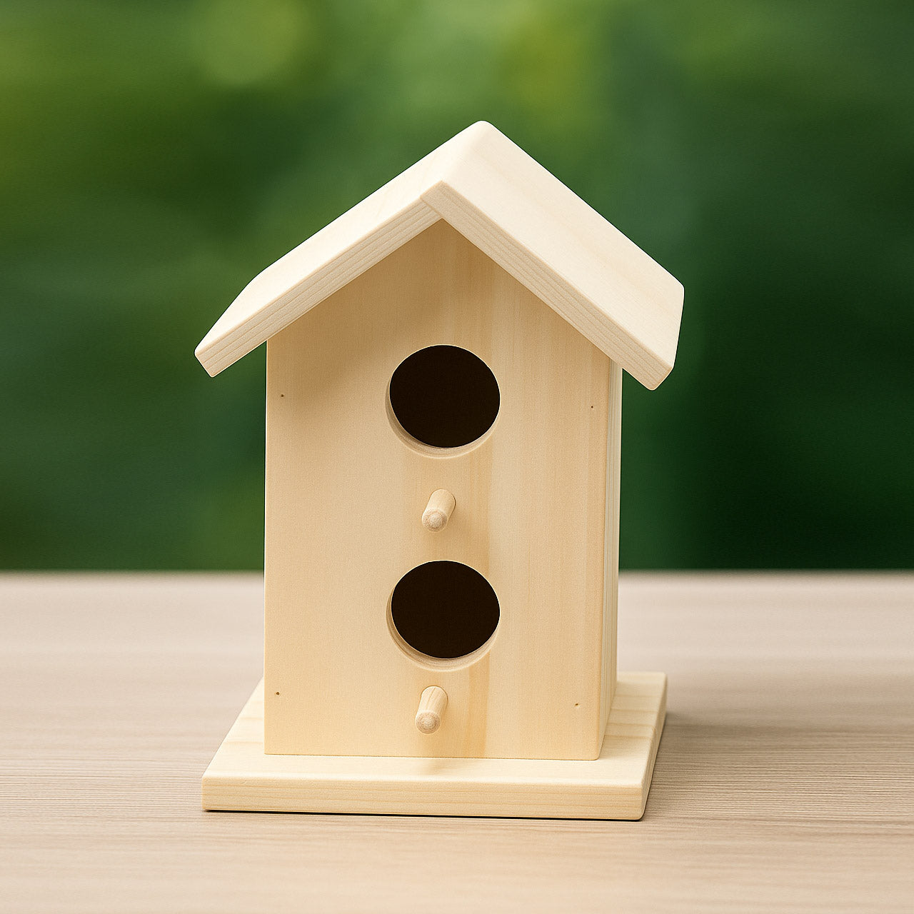 Natural Wooden Bird House – Ideal for Balcony, Garden & Outdoor Décor