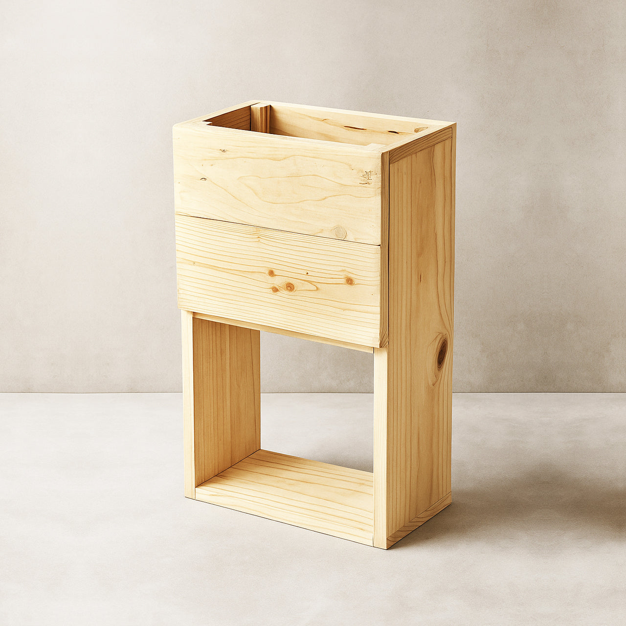 Rustic Wooden Planter with Stand | Eco-Friendly Flower Pot for Home & Balcony