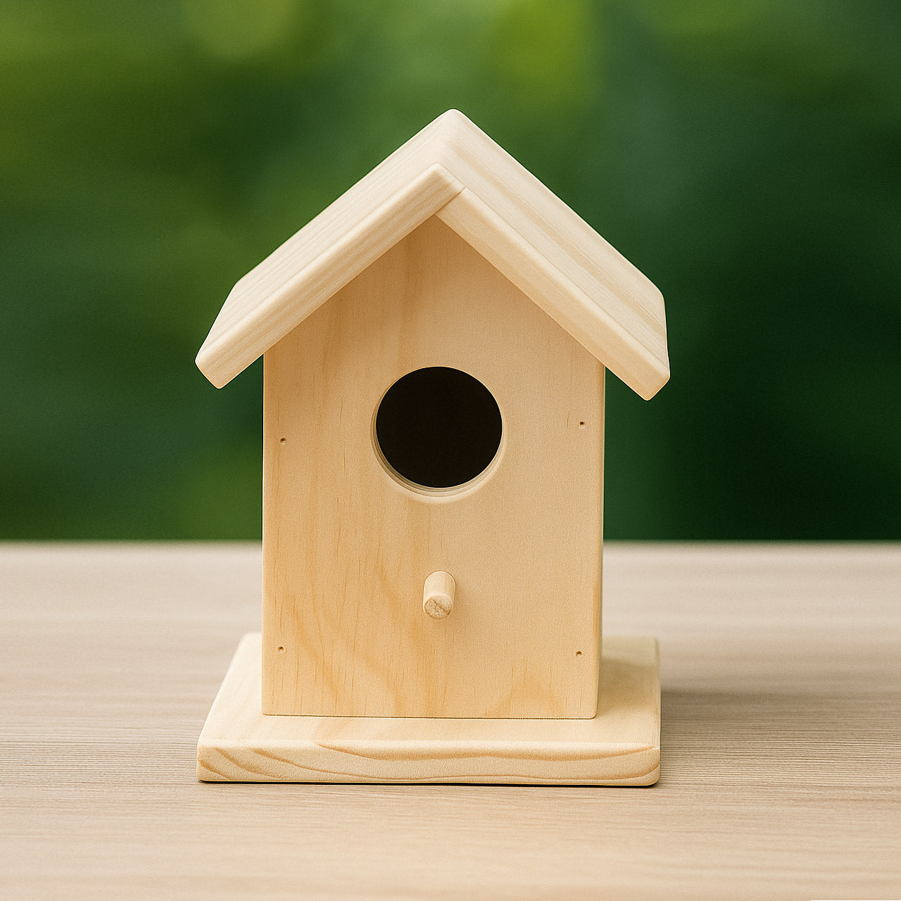 Natural Wooden Bird House – Ideal for Balcony, Garden & Outdoor Décor