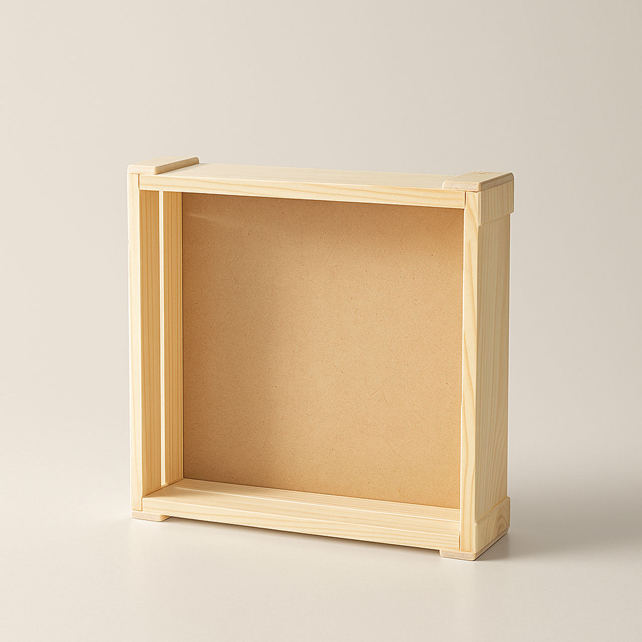 Pinewood Wood Square Basket Tray | Gifting | Storage | Gift Hamper with MDF Base