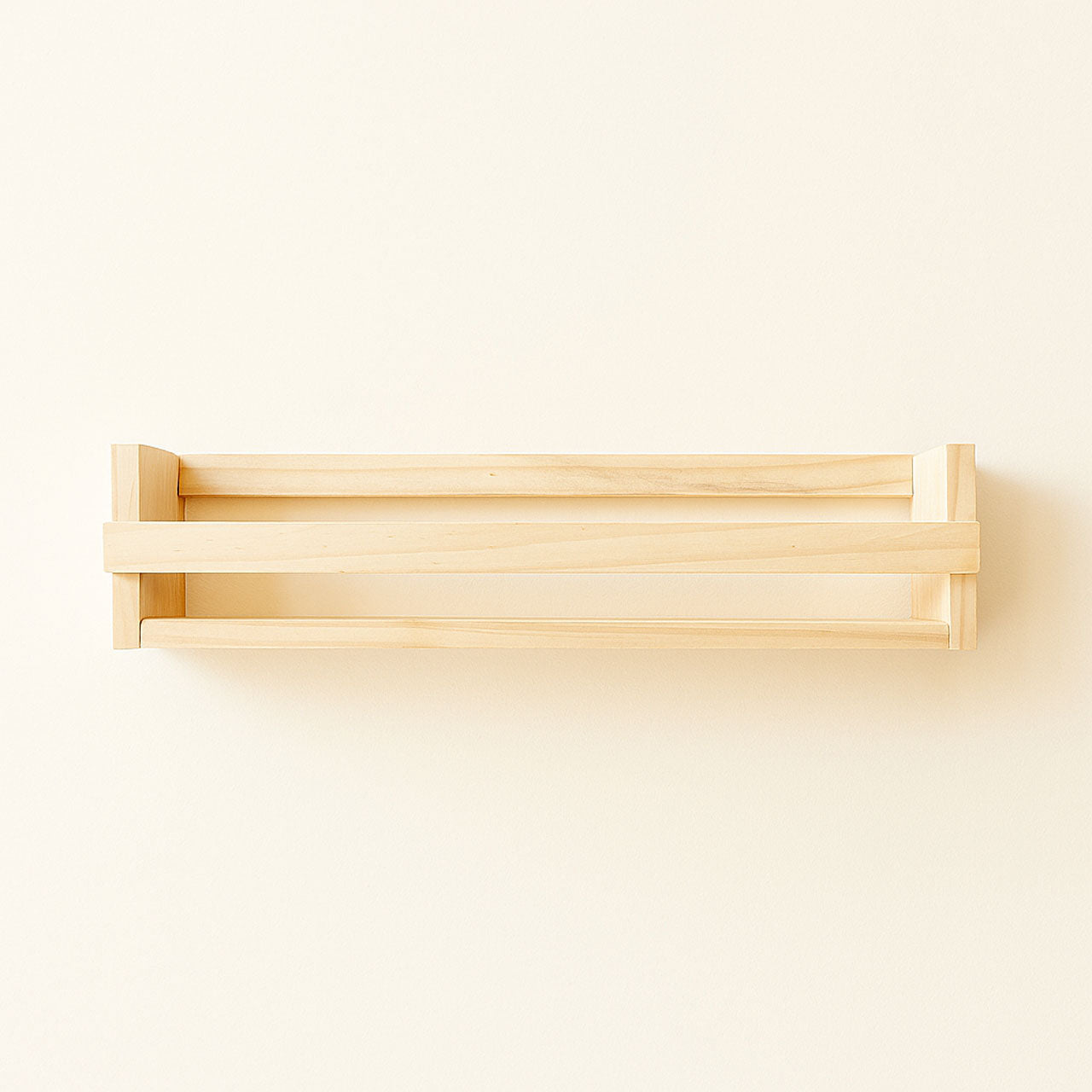 Wall Bookshelves | Pinewood Floating Bookshelf | Nursery Shelves | Floating Book Shelves for Wall | Set of 2 Pinewood Wall Storage Shelves