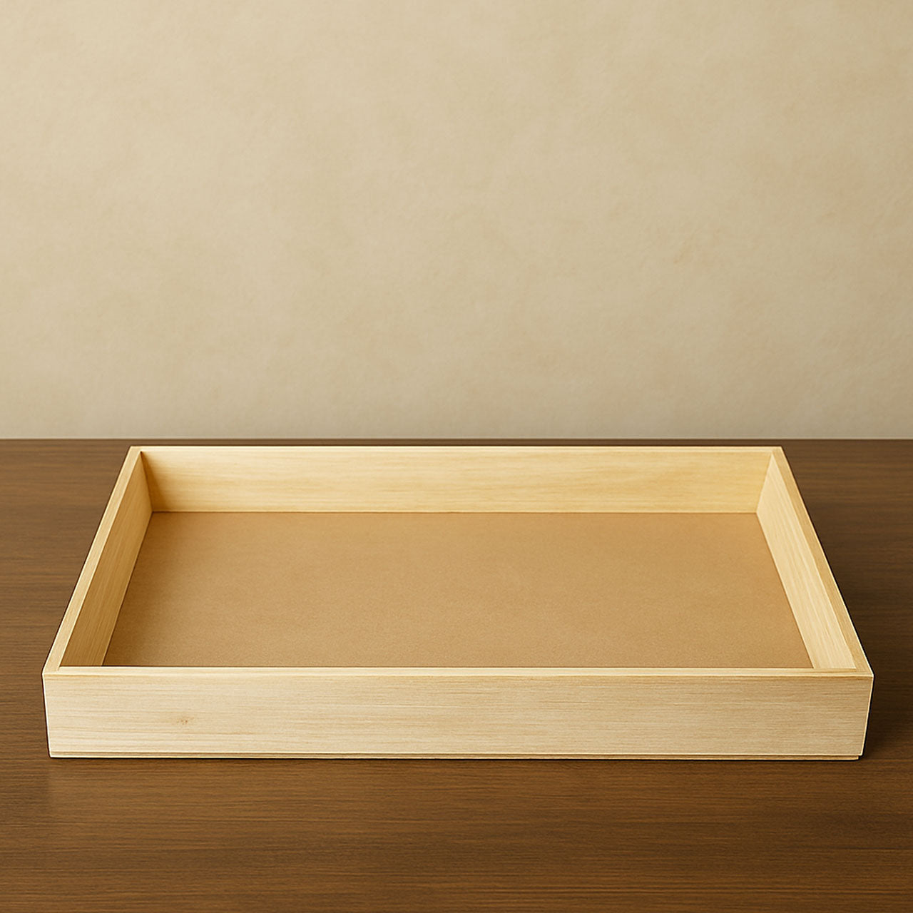 Wooden Gift Basket – Handmade Rectangular Hamper Tray with MDF Base for Festive & Wedding Gifting