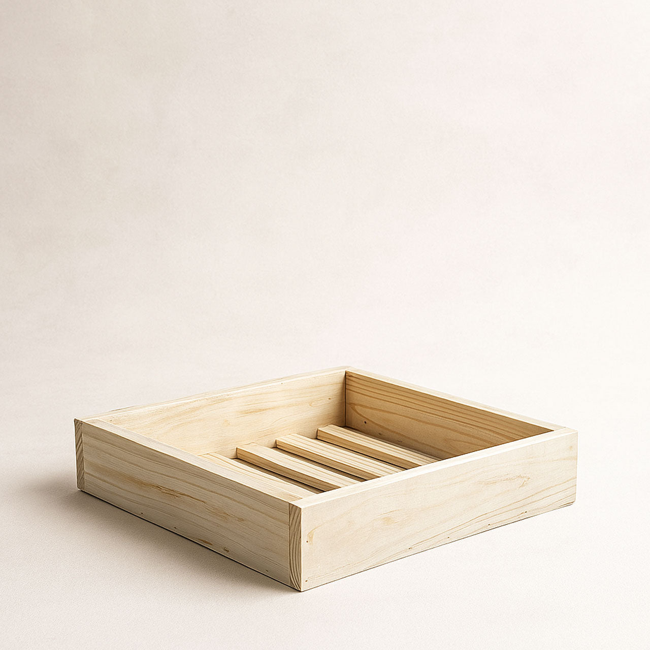 Wooden Multipurpose Slotted Serving Tray | Pinewood | Gifting