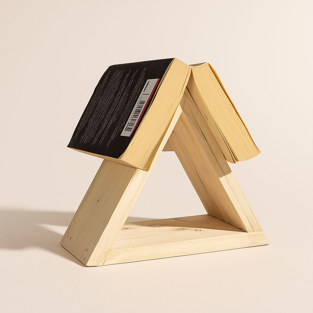Triangle Book Page Holder | Triangle Bookmark | Wooden Reading Rest | Triangle Book Stand | Book Accessories | Book Holder for Reading | Reading Valet | Book Lovers Gifts | Pine Wood Book Minder