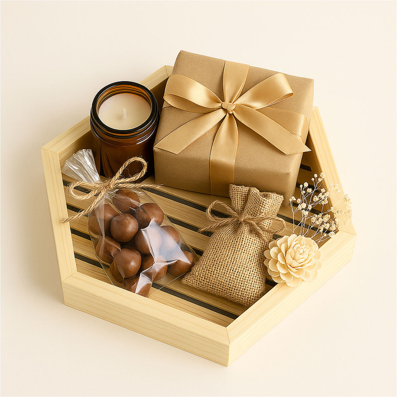Hexagonal Basket Without Handle | Small & Large Wooden Fruit & Vegetable Basket