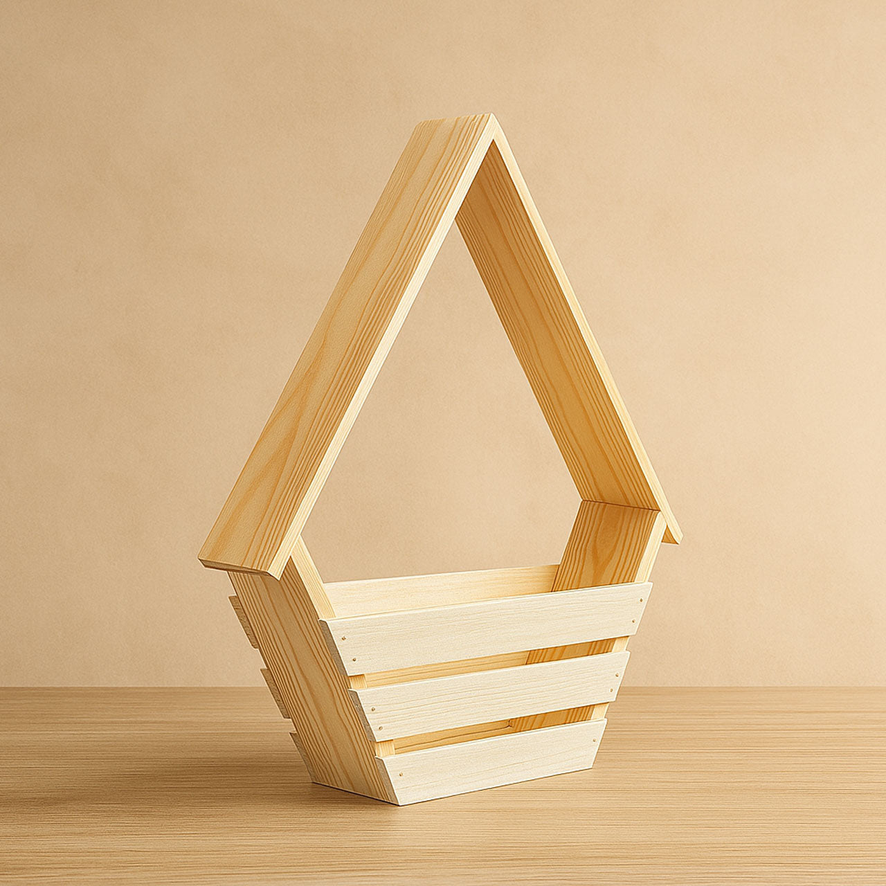 Hut Hamper - Decorative Gifting Basket - Pine Wood
