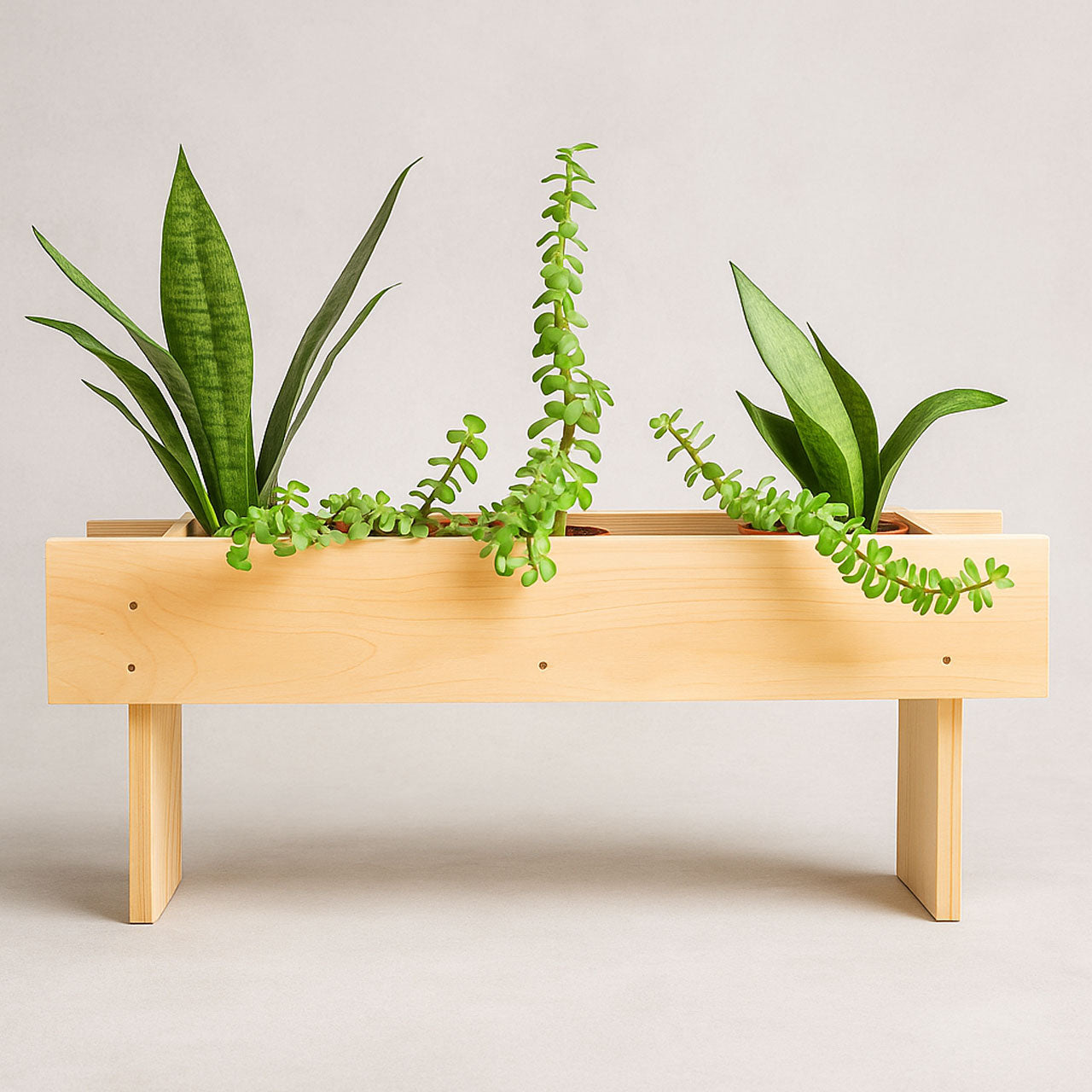 Heavy-Duty Wooden Deck Planter – Perfect for Balcony & Garden