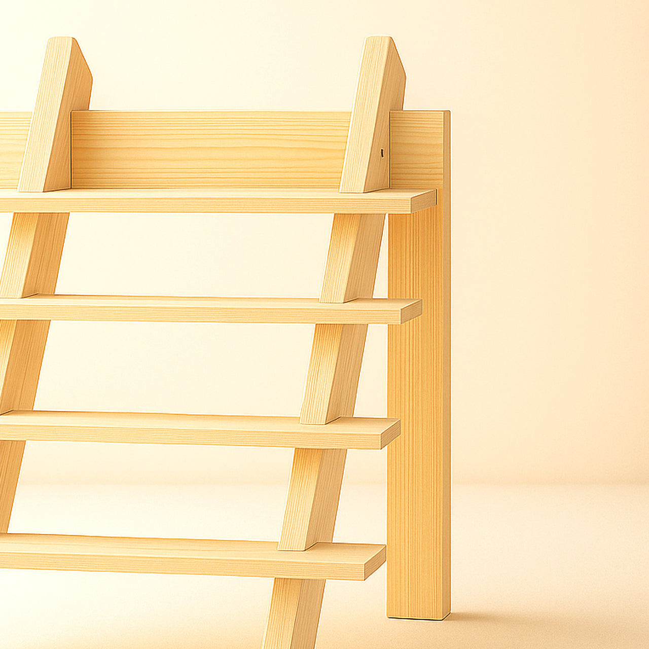 Custom Wooden Staircase Display – 4-Tier Organizer for Events & Showcases