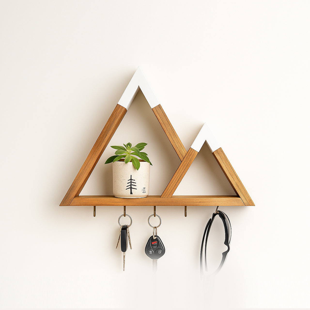 Wooden Wall Shelf Organizer – Double Mountain Design