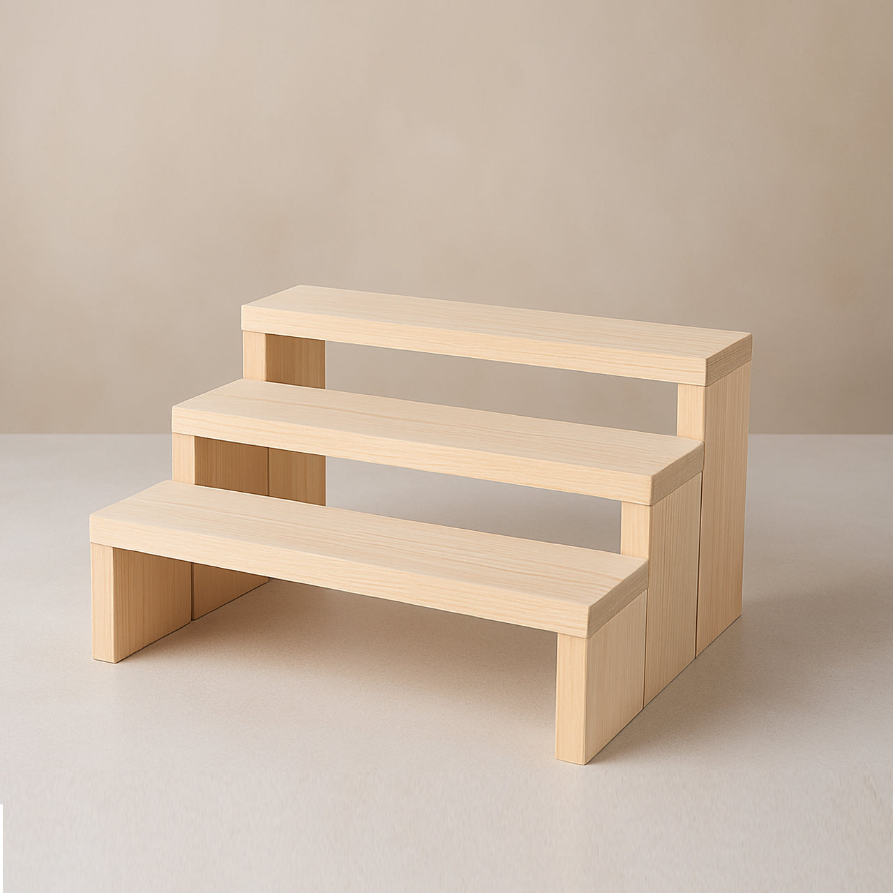Combined 3-Tier Wooden Display Risers – Decorative Stand for Retail, Events & Home Décor