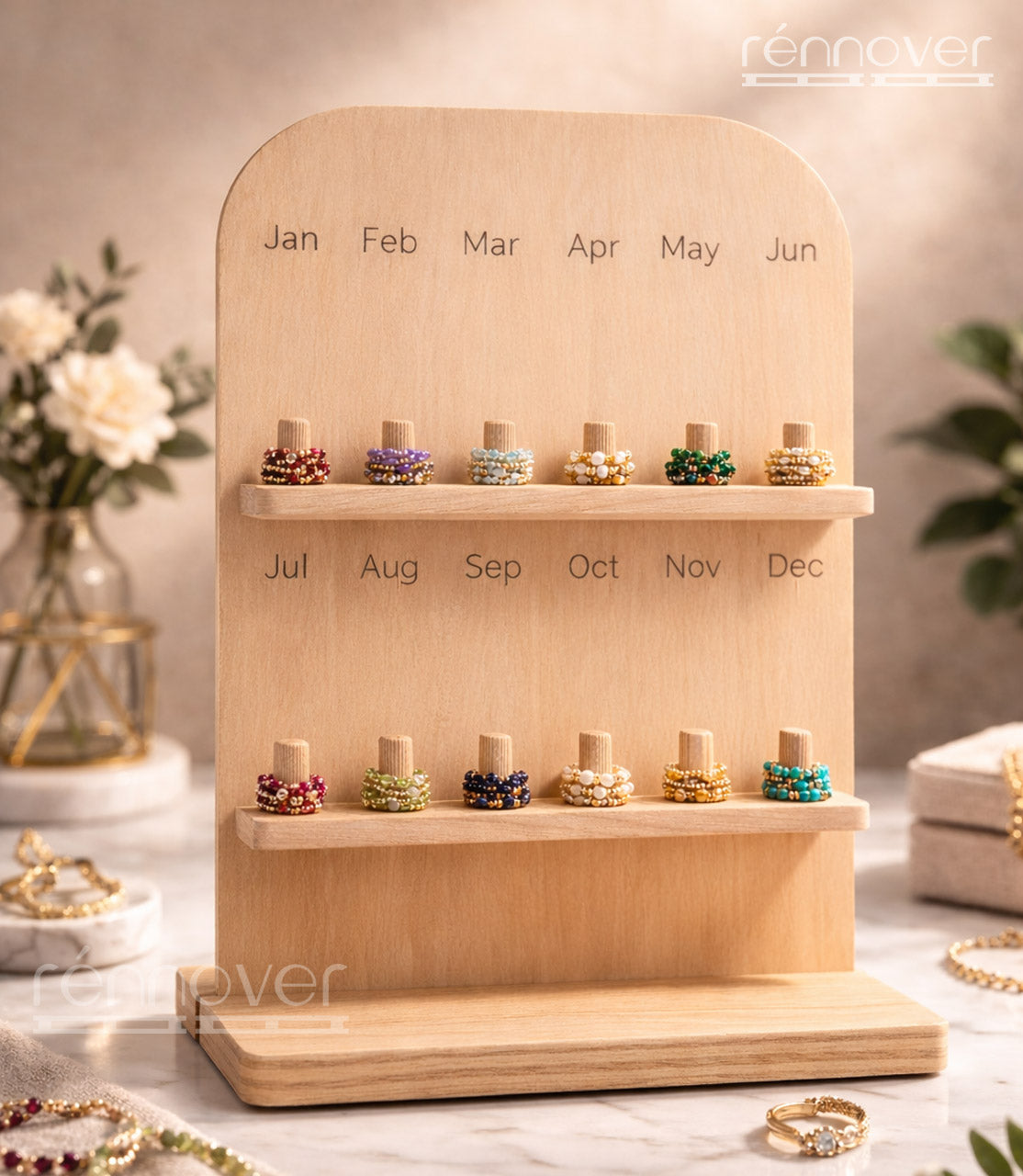 Display Stand  Countertop Display | MDF with Pinewood Dowels