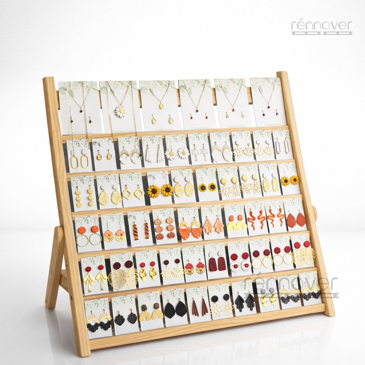 Portable jewellery display stand with grouping
