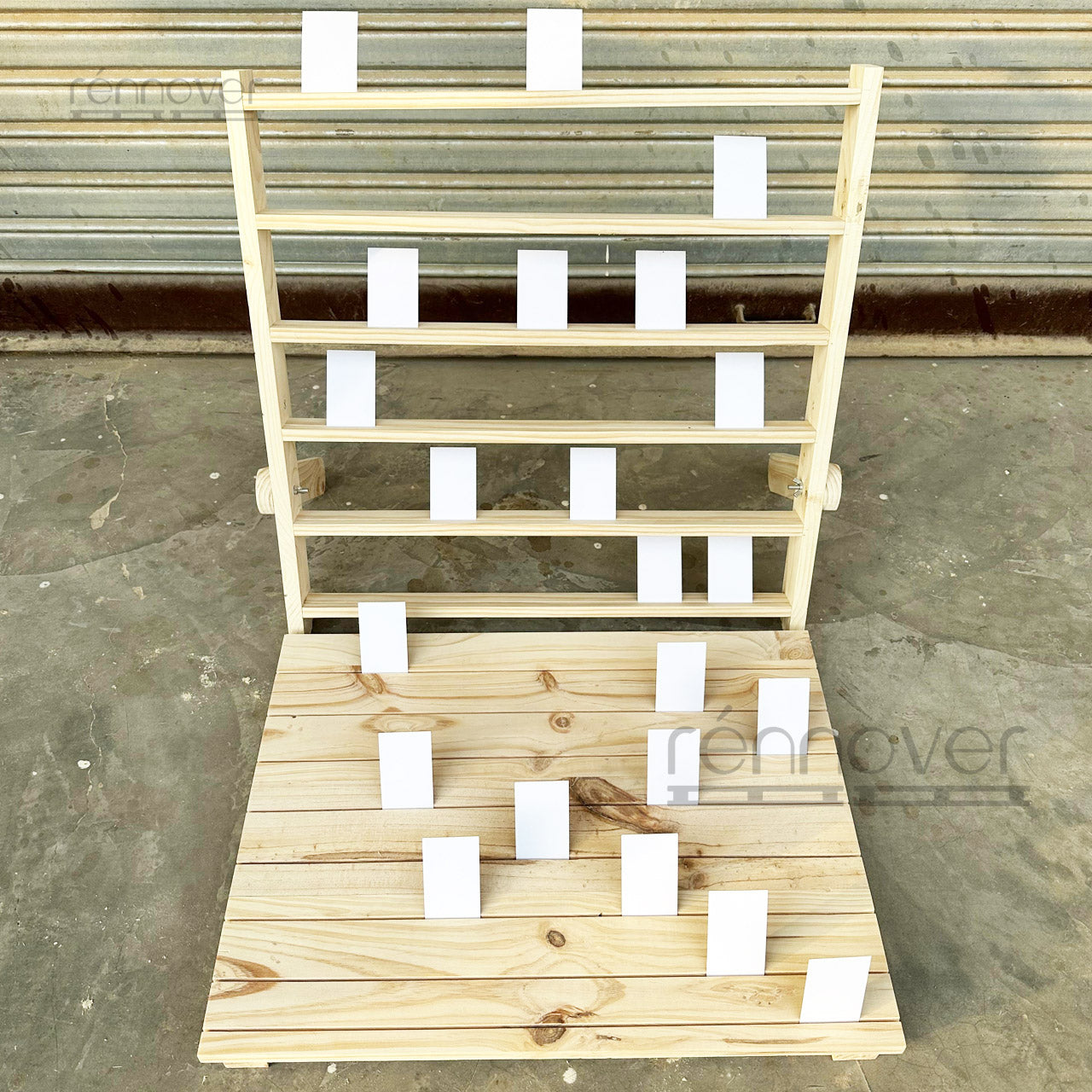 Portable Jewellery and Wooden Earring Card Display Stand Combo
