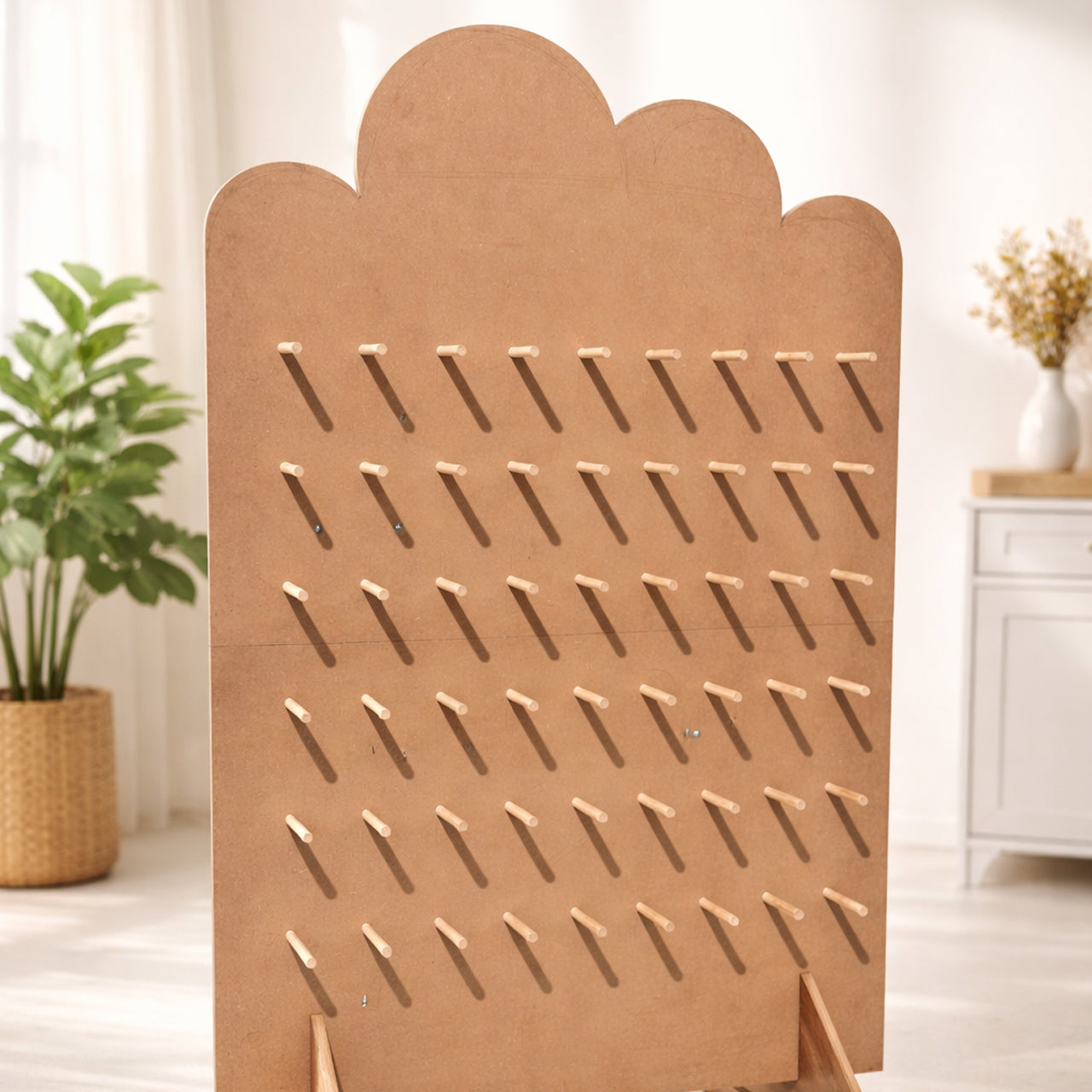 MDF Pegboard Exhibition Stand with Shelves Fully DIY 2×4 ft