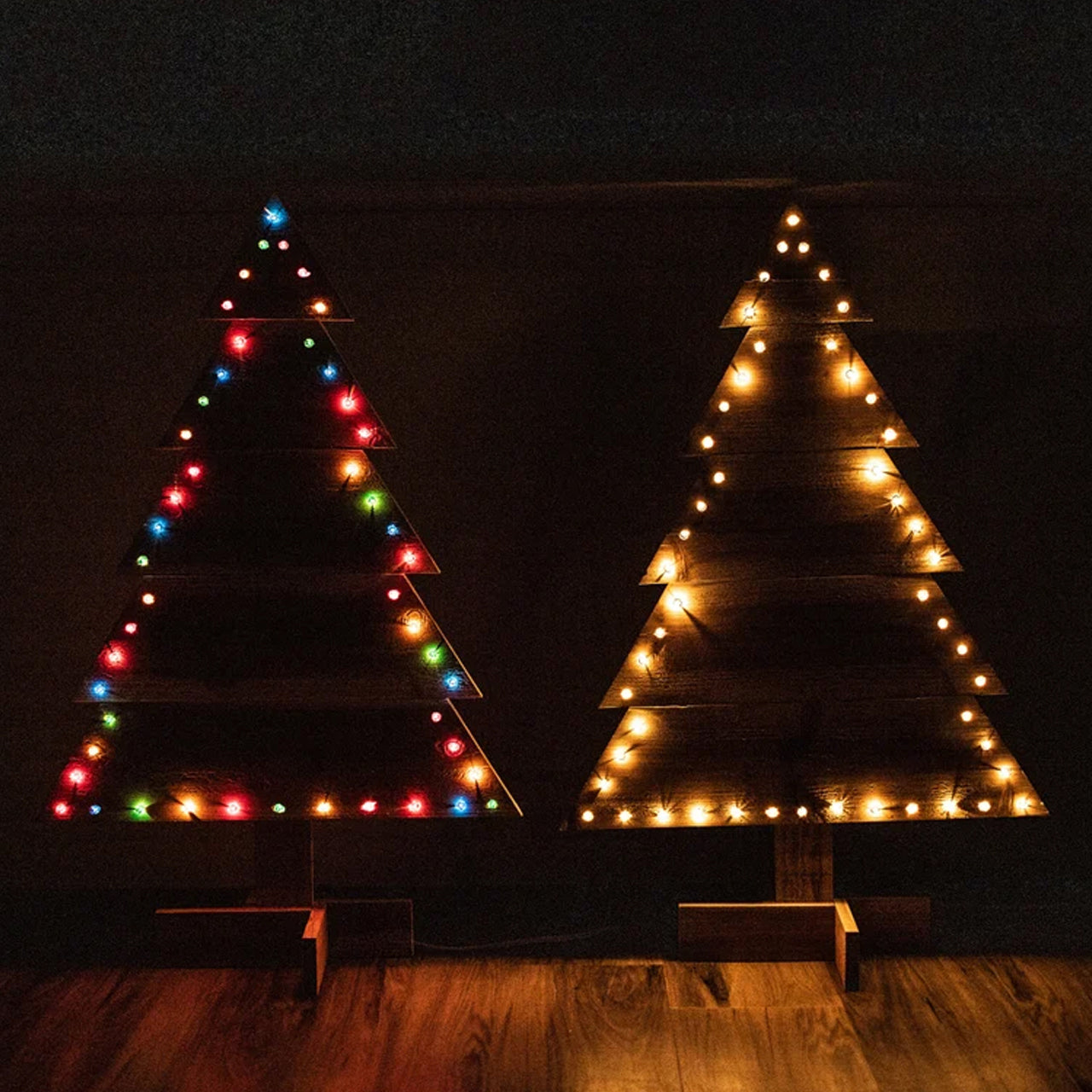 Stand-Alone Pinewood Christmas Tree (4 Tier) – Outdoor/Indoor Festive Decor