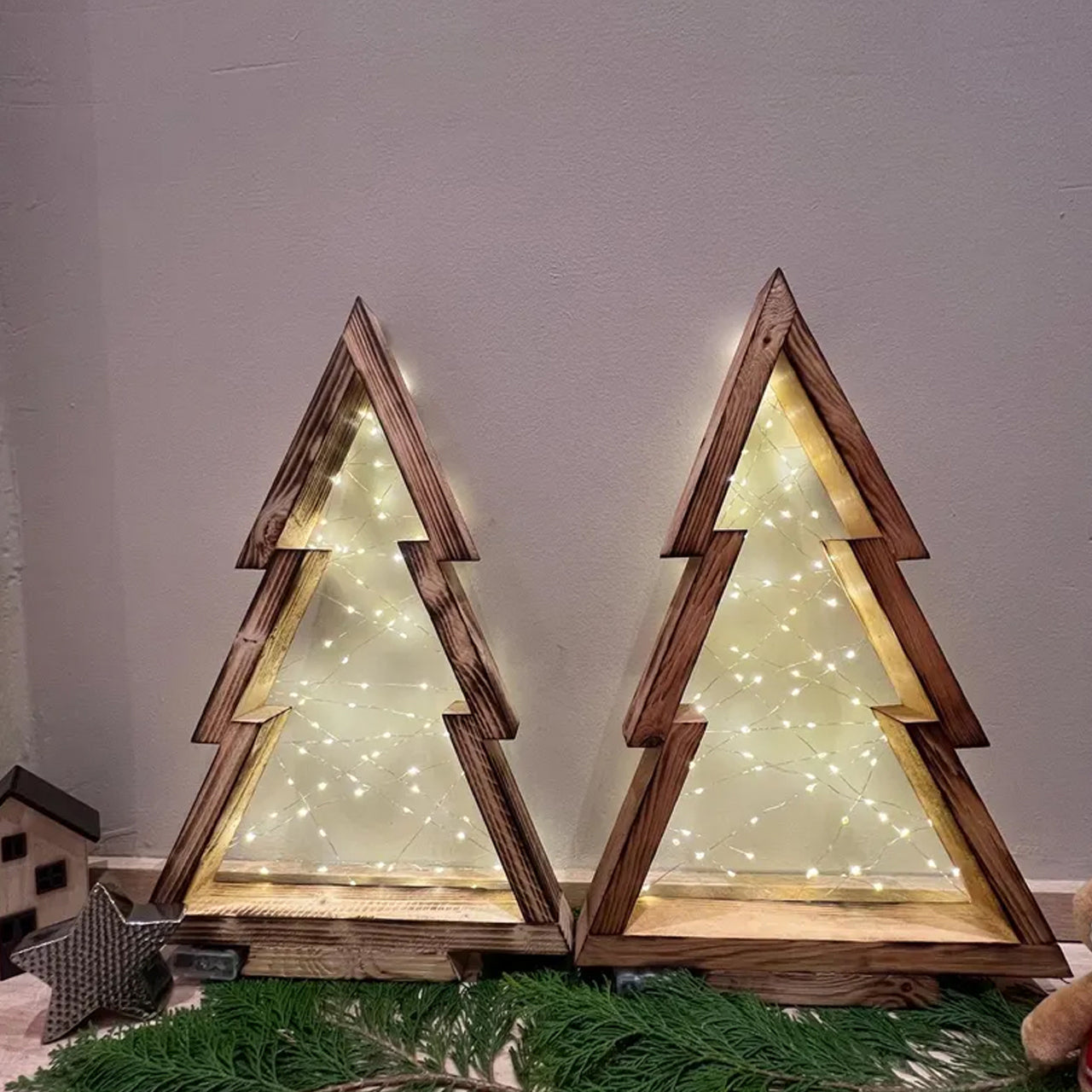 ShineTree Series – Handcrafted Wooden Christmas Decor