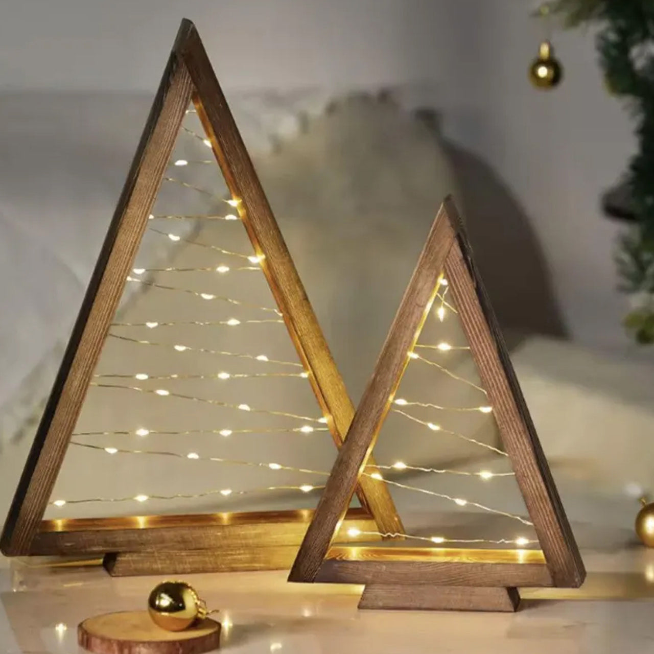 PineLight Christmas Tree – Handmade Wooden Holiday Décor