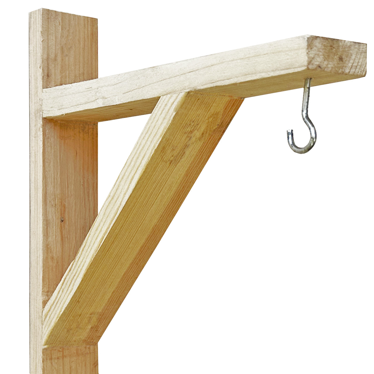 Wall Mounted Plant Pot Holders | Wood Bracket Small | Wooden Shelf Bracket | Set of 2