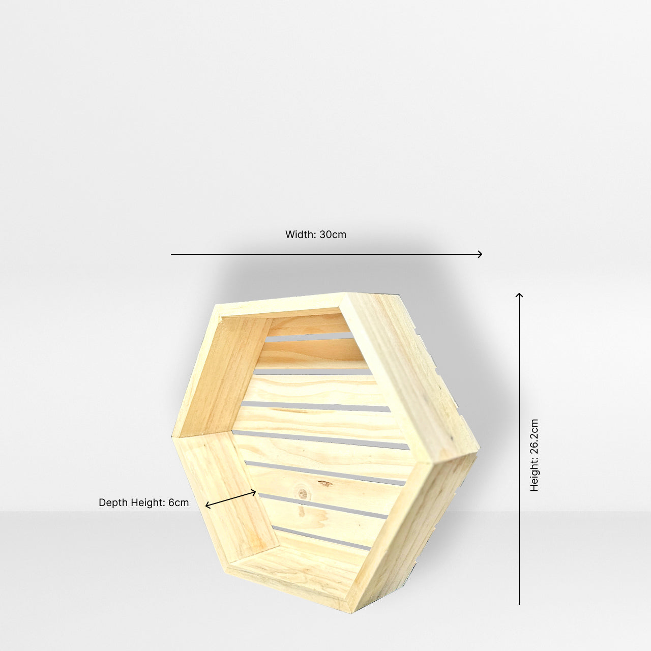 Hexagonal Basket Without Handle | Small & Large Wooden Fruit & Vegetable Basket
