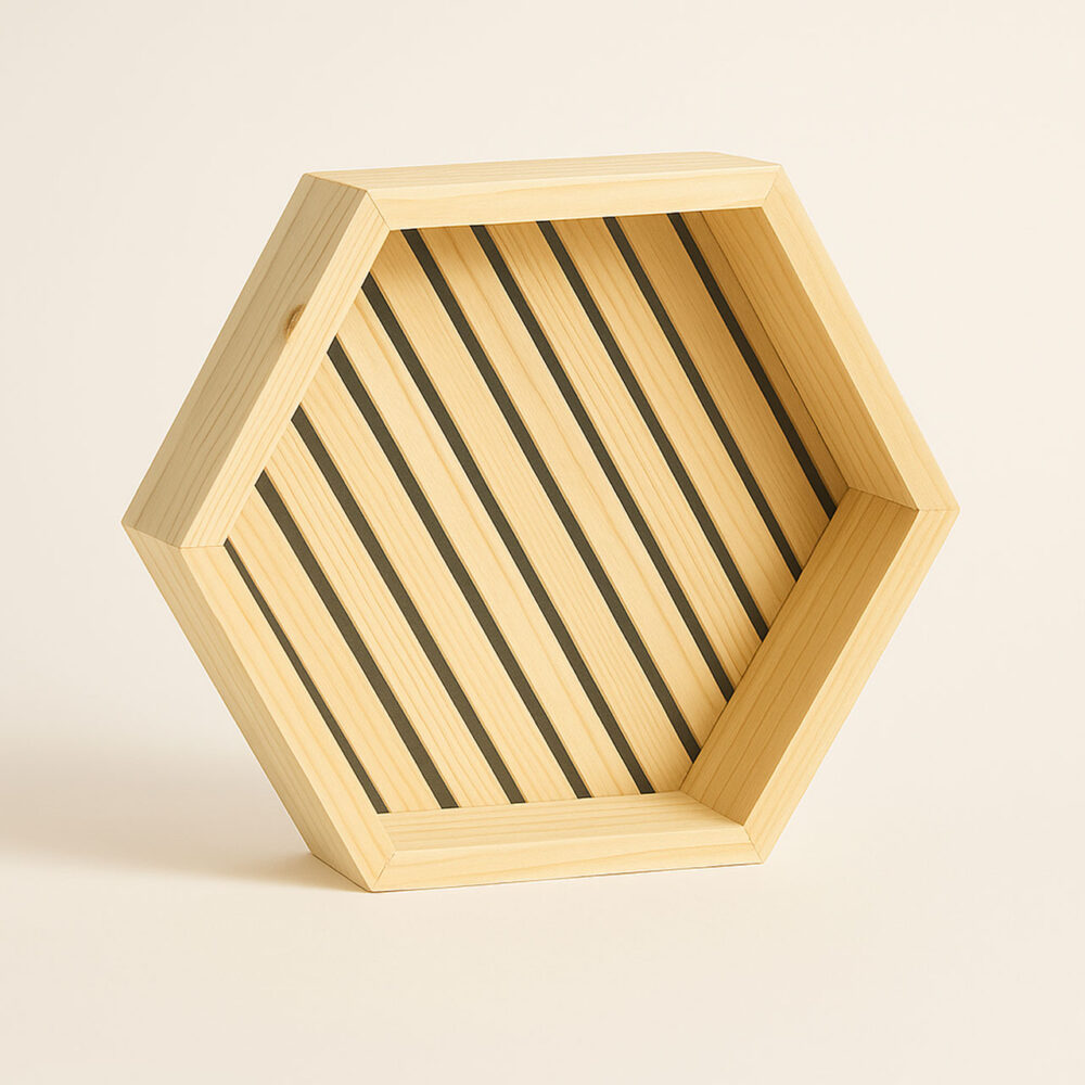 Hexagonal Basket Without Handle | Small & Large Wooden Fruit & Vegetable Basket