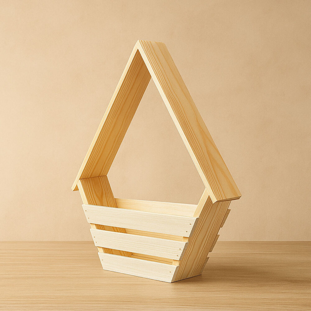 Hut Hamper - Decorative Gifting Basket - Pine Wood - Image 2