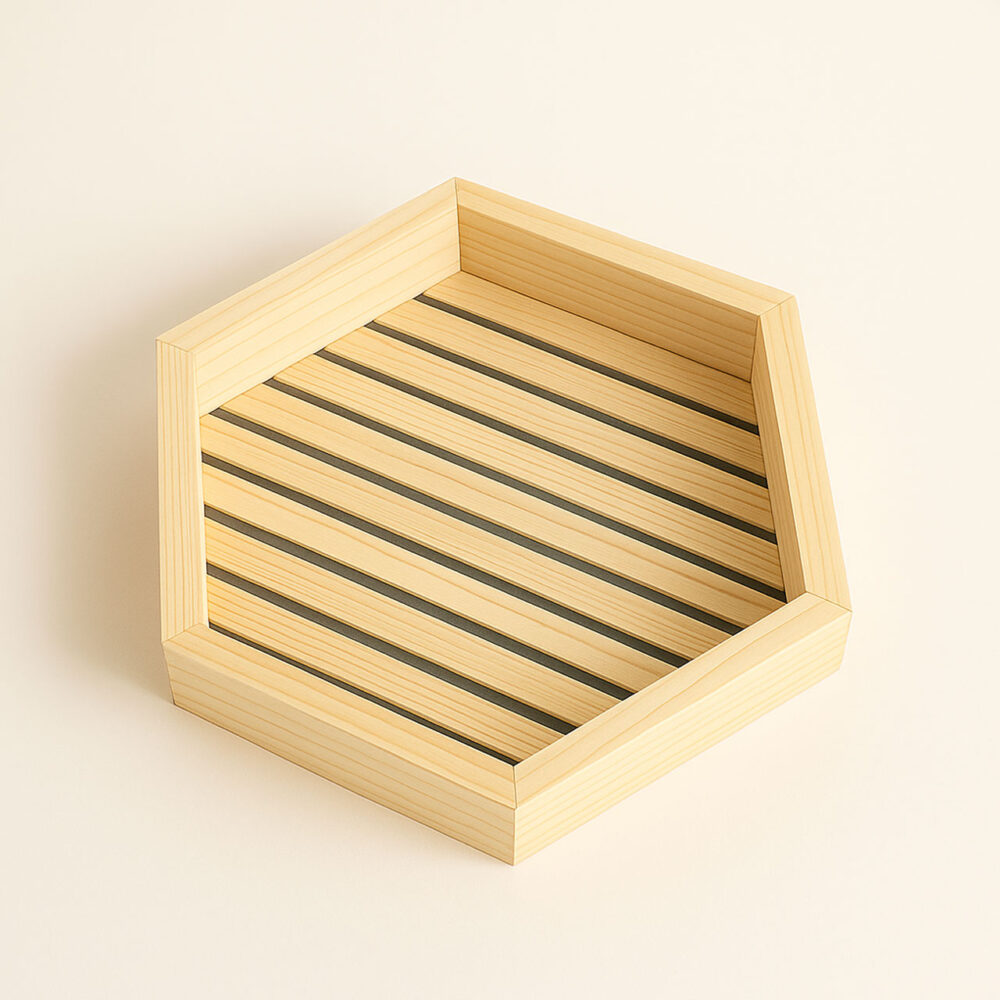 Hexagonal Basket Without Handle | Small & Large Wooden Fruit & Vegetable Basket - Image 2
