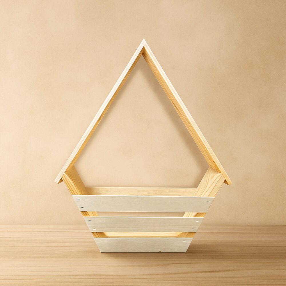 Hut Hamper - Decorative Gifting Basket - Pine Wood - Image 3