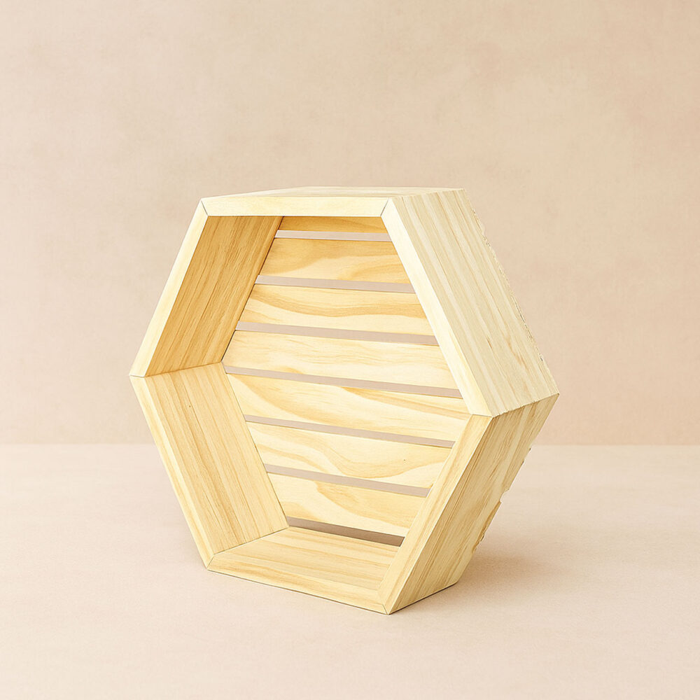 Hexagonal Basket Without Handle | Small & Large Wooden Fruit & Vegetable Basket - Image 4