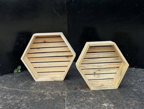 Hexagonal Basket Without Handle | Small & Large Wooden Fruit & Vegetable Basket photo review