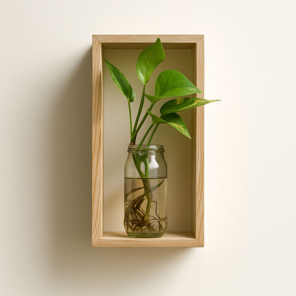 Rectangular Small Solid Wood Wall Shelf | Modern Floating Shelf for Home & Office Décor - Image 2