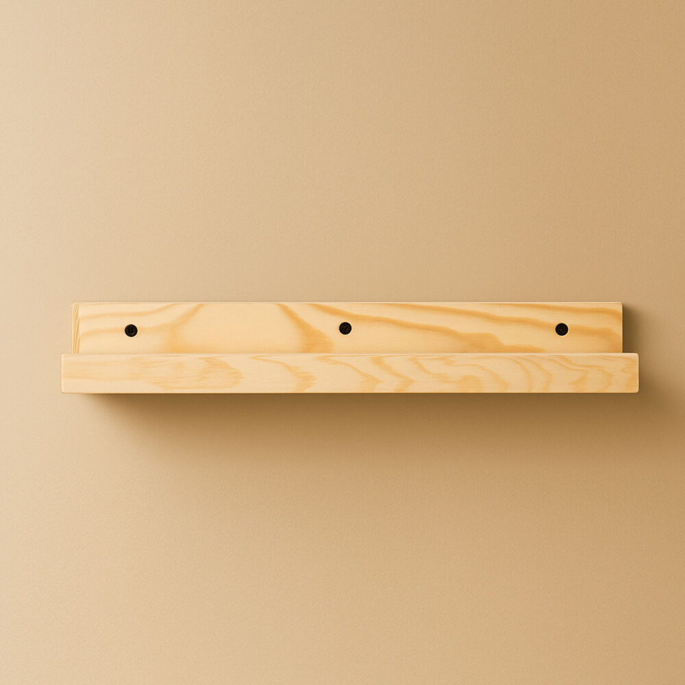 Set of 2 Floating Wooden Wall Shelves – Decorative Hanging Shelves for Photo Frames, Books & Home Décor | Wall Mounted Shelves for Living Room & Bedroom - Image 2
