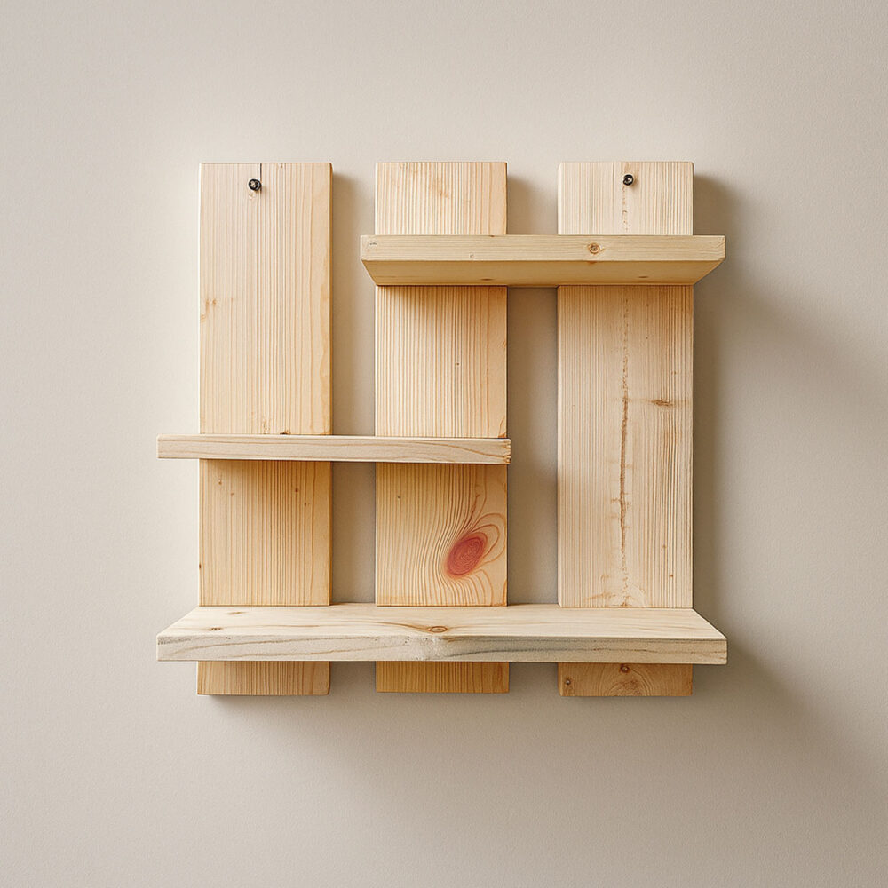 Wall Shelf Planter Stand |  Wooden Decor Indoor for Living Room Bedroom Bathroom Kitchen Office Decoration - Image 3