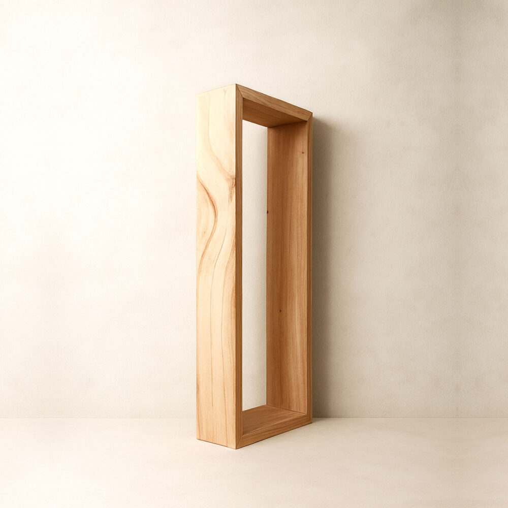 Rectangular Small Solid Wood Wall Shelf | Modern Floating Shelf for Home & Office Décor - Image 3