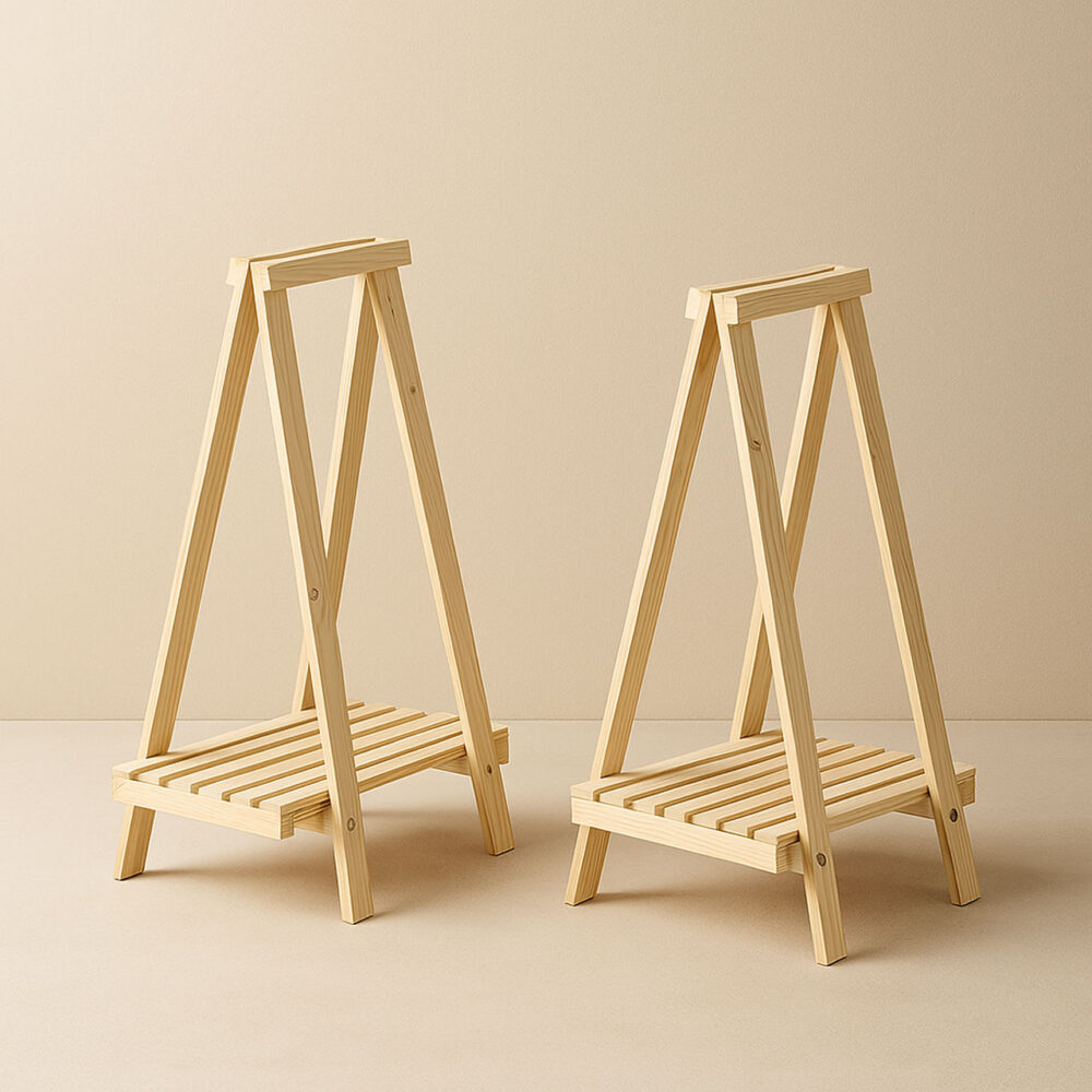 Portable Wooden Display Table – Easel Style, Screw-Free & Event Ready - Image 4