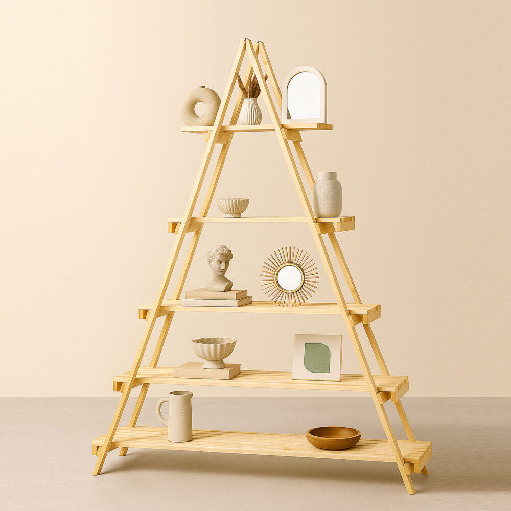 Prism A-Frame Display Stand – Foldable 5 Tier Display Rack for Living Room, Store & Exhibitions - Image 3