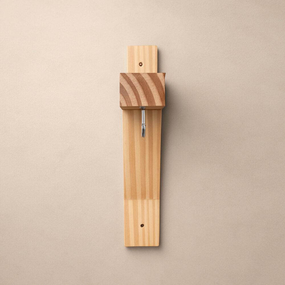 Wall Mounted Plant Pot Holders | Wood Bracket Small | Wooden Shelf Bracket | Set of 2 - Image 2