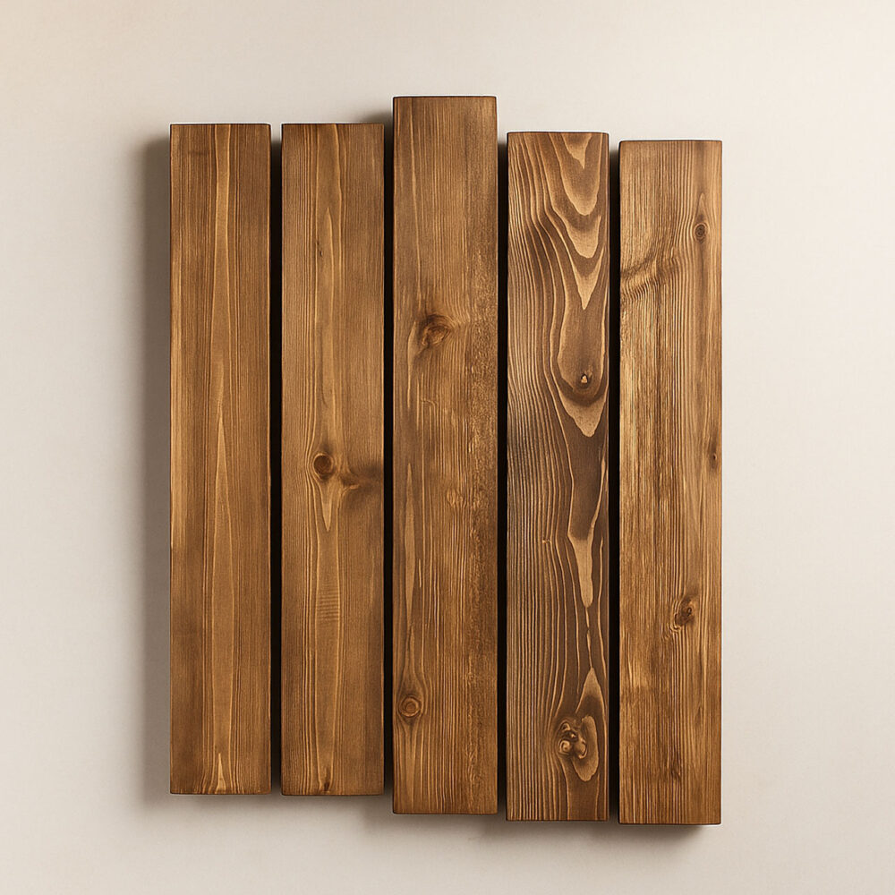 Wall-Mounted Wooden Shelf with Brackets – 80cm Rustic Organizer Rack - Image 3