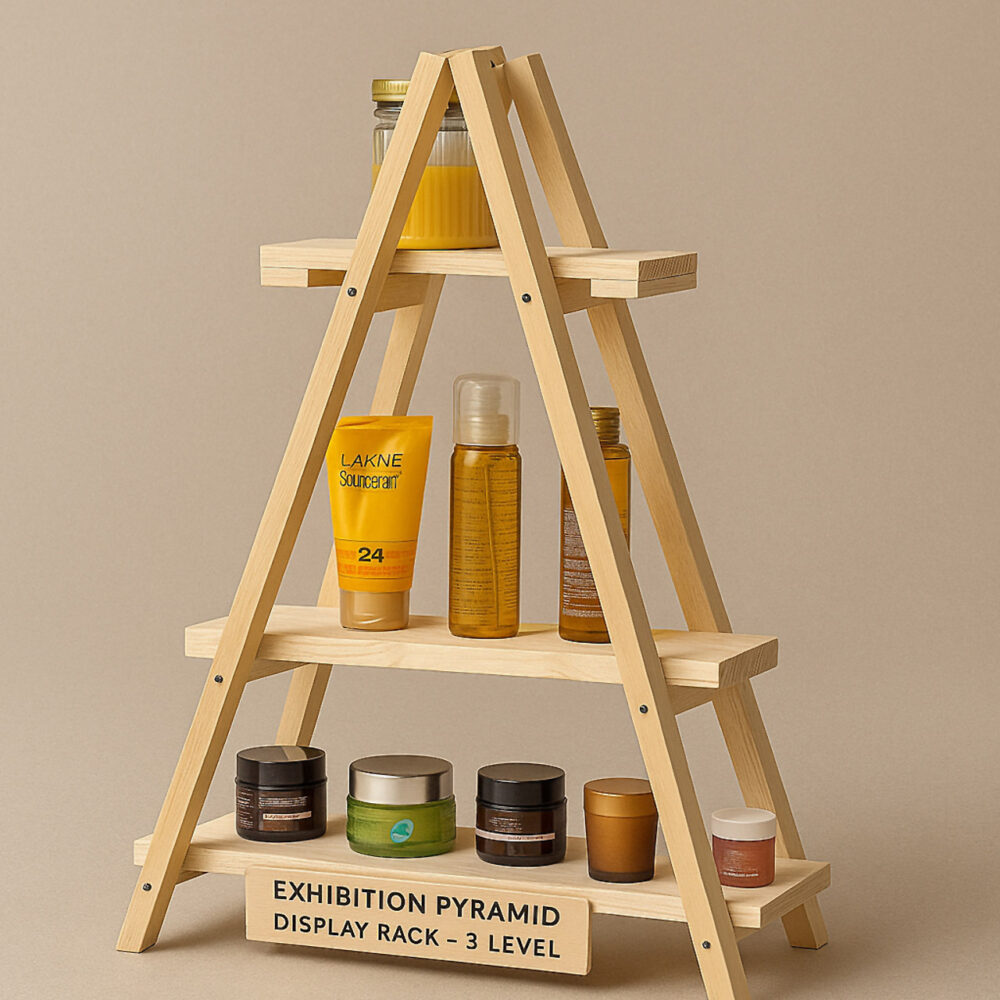 Exhibition Pyramid Display Rack – 3 Level - Image 2
